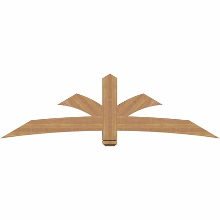 Ekena Millwork Davenport Timber Gable Bracket, Western Red Cedar, 84"W x 24"H x 5 1/2"D x 5 1/2"F, 7/12 Pitch GBW084X24X0606DAV00SWR